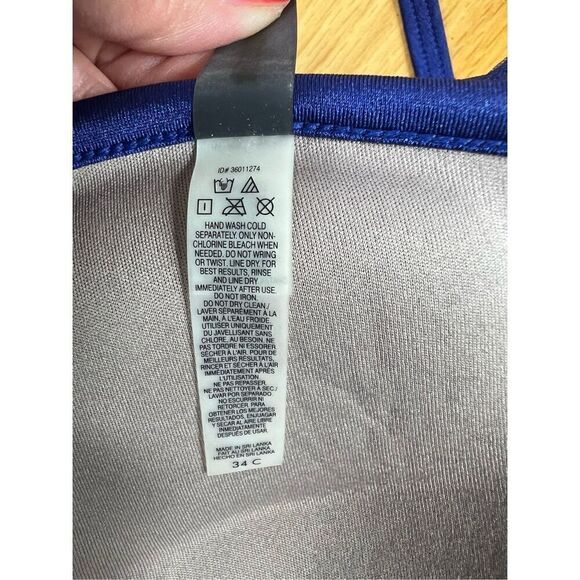 Victoria Secret Blue Swim Top Size 34C - Picture 4 of 4